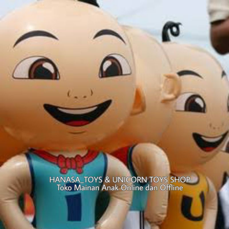 Balon Tiup Upin Ipin Nemo Unicorn Bebek Sapi