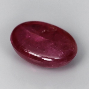 RB098 Oval Cabochon 6.4x5.1mm 1.02ct Heated Only Natural Rose Bud Cherry Red RUBY, Winza