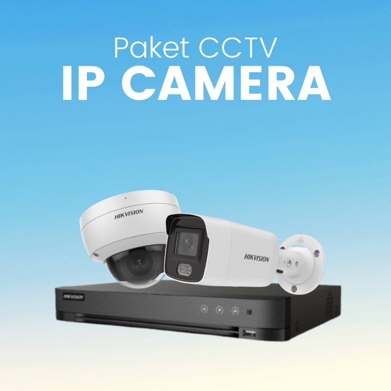 PAKET CCTV 2 IP CAMERA 2MP STANDARD HIKVISION - CCTV NVR ONLY