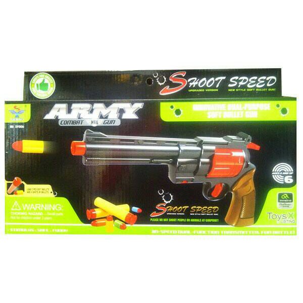 Mainan Anak Laki Laki - Soft Blaster Army Combat Gun Nerf Pistol