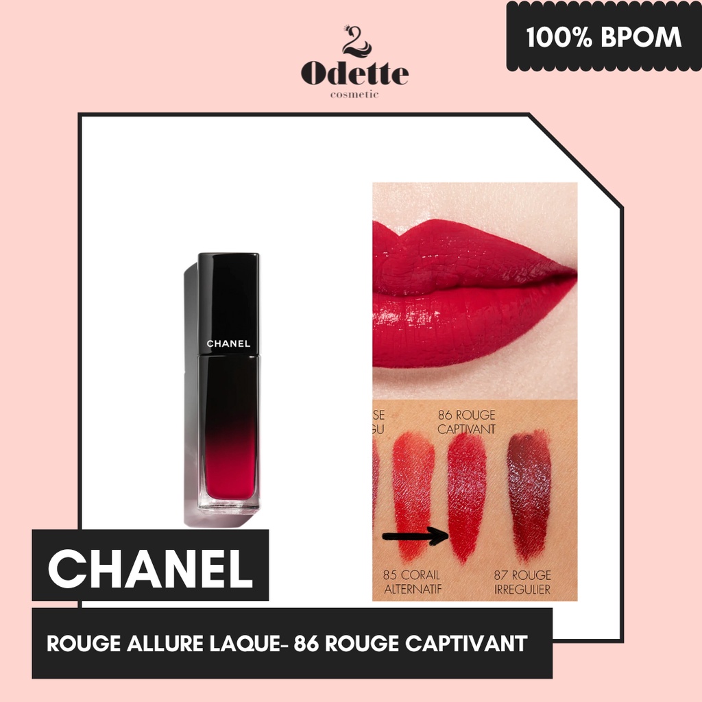 ODETTE COSMETIC ROUGE ALLURE LAQUE- 86 ROUGE CAPTIVANT