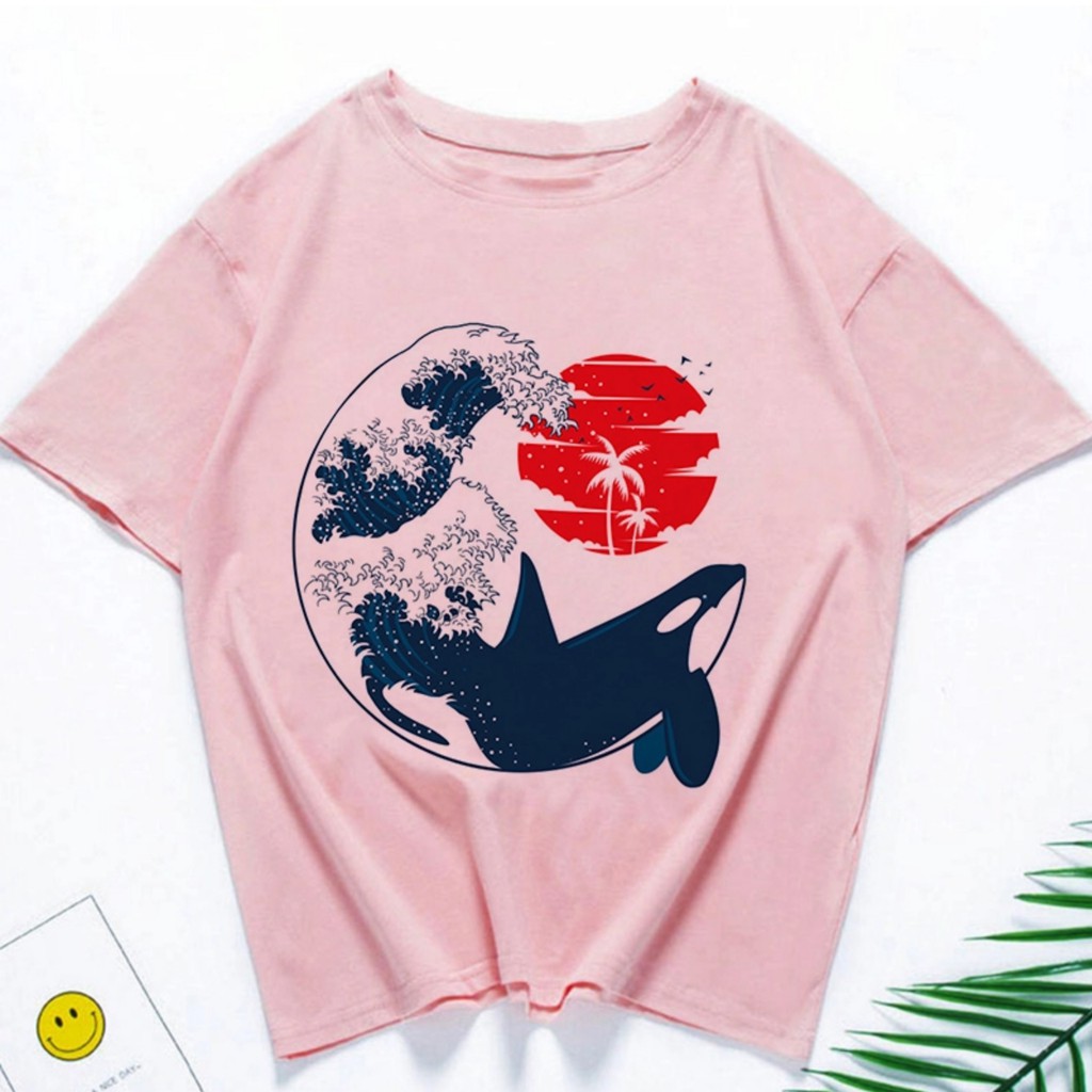 Kaos Wanita Murah Lengan Pendek Kekinian Katun Kaos Cewek Import Korean Style Oversize