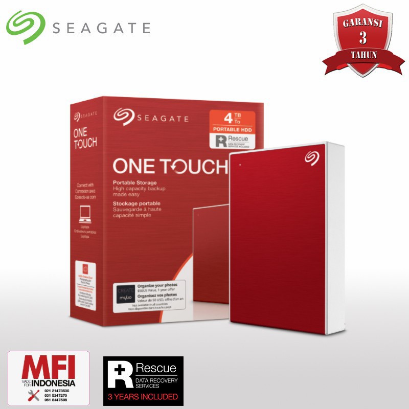 Seagate One Touch HDD External 4TB - Harddisk Eksternal 4TB