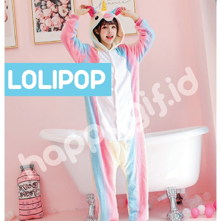 BAJU KOSTUM ONESIE KIGURUMI PIYAMA UNICORN DEWASA-3