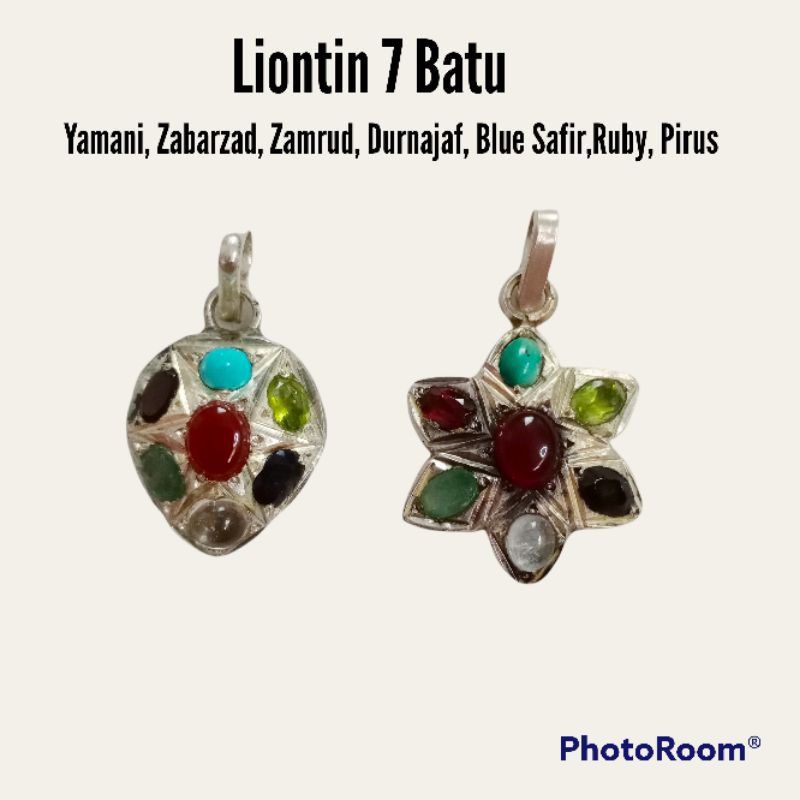 Liontin Perak 7 Batu