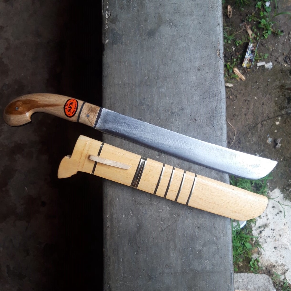 Golok baja per asli super tajam sfn mini untuk belah kelapa dan berkebun