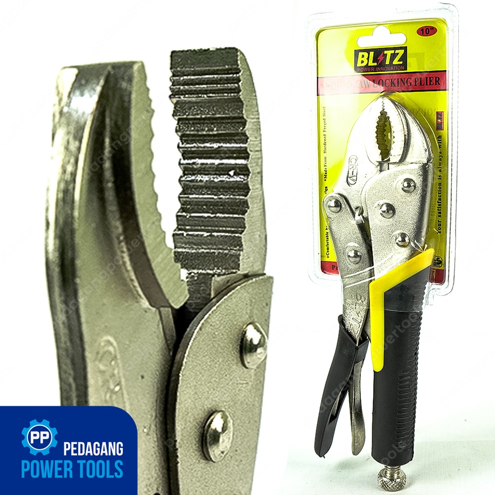 BLITZ TANG BUAYA 10&quot; GAGANG KARET LOCKING PLIERS VICE GRIP ALAT JEPIT