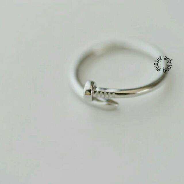 Cincin Cartier Paku Melilit Perak