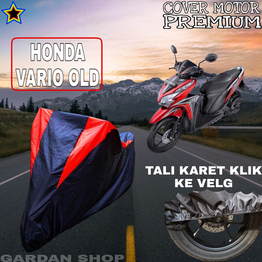 Sarung Motor HONDA VARIO OLD Hitam MERAH Body Cover Penutup Pelindung Motor Honda Vario PREMIUM