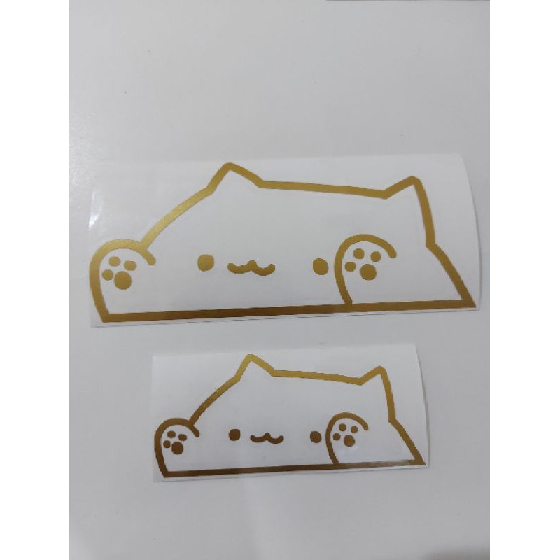 STICKER BONGO CAT CUTTING MOTOR MOBIL LAPTOP