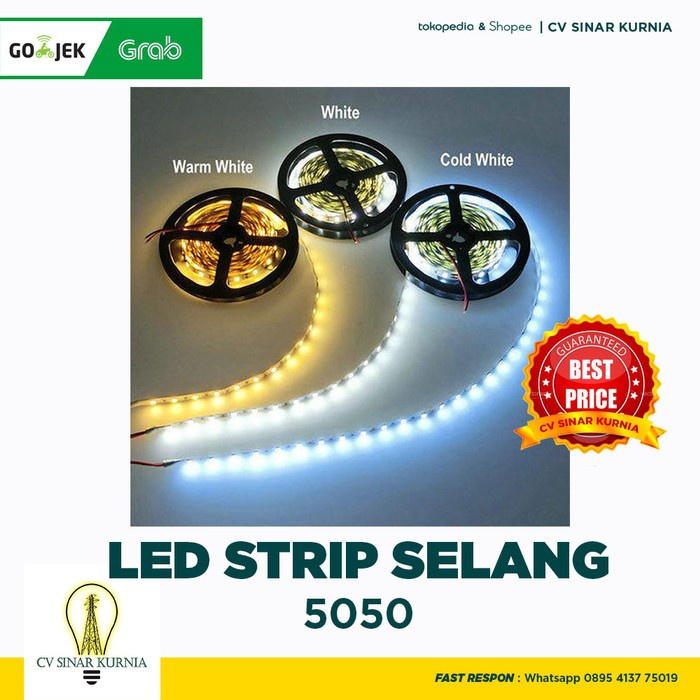 Lampu Led Strip Selang SMD 5050 220 Volt Per Meter murah promo shopee