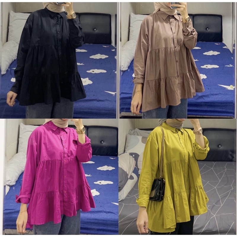 DITA TOP BLOUSE / KEMEJA WANITA SUSUN RAYON