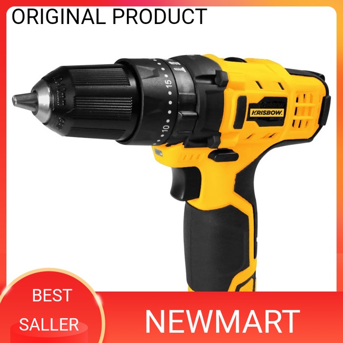 Krisbow Bor Listrik Tanpa Kabel 10 Mm 12V