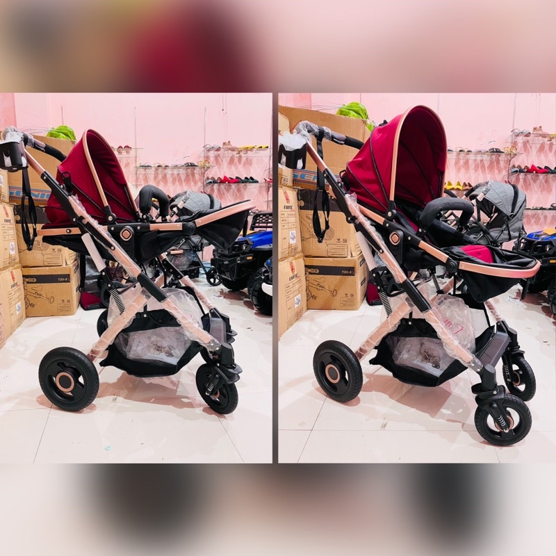 DIJAMIN ORIGINAL BABY STROLLER WONFUSS 511 LUXURY/ BABY BELECOO ORIGINAL CABIN SIZE  / Stroller Pliko Stream 387 / Kereta Dorong Bayi Reversible