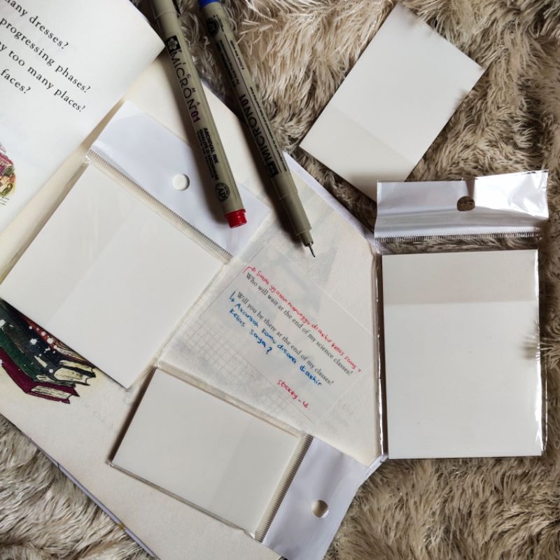

Sticky Note Transparan Tahan Air/transparant sticky note/memo transparan/anotasi buku