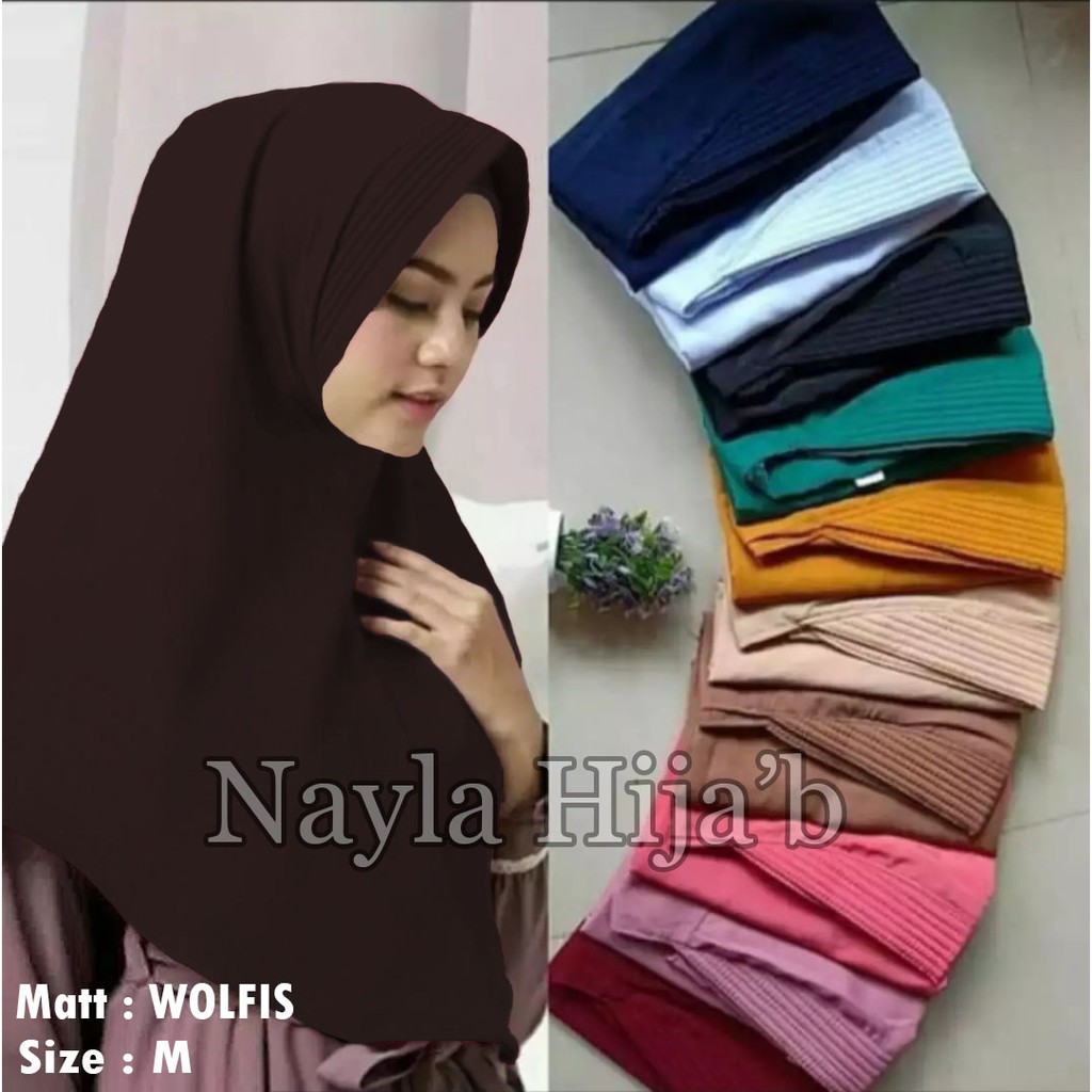 Bergo Wolfis M Jilbab Simple Pet Antem Wolfis Kerudung Bergo Murah Nayla Hijab