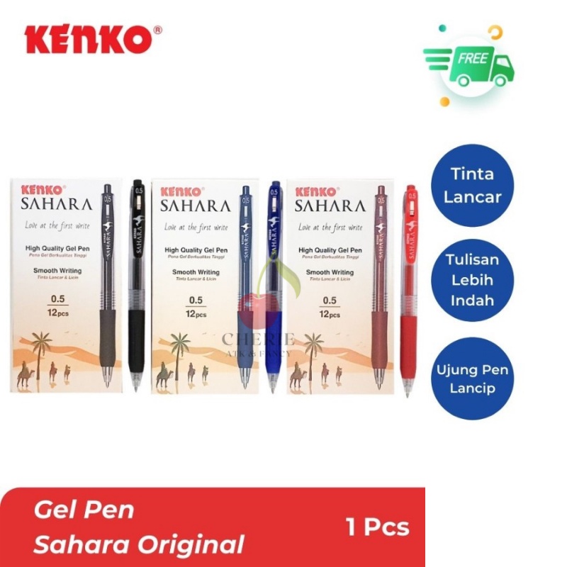 

Kenko Gel Pen Sahara 0.5mm black blue red - 1 pcs