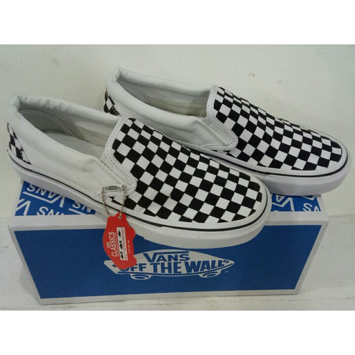 Sepatu vans slip on checkerboard terbaru sepatu vans catur sepatu kekinian (bisa cod)