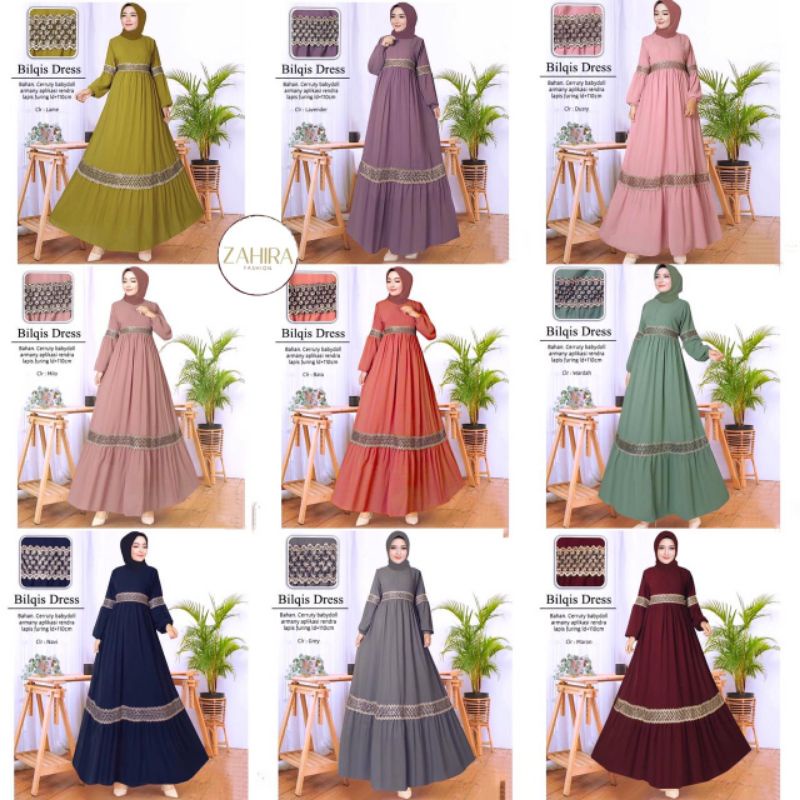 bilqis dres ceruty renda