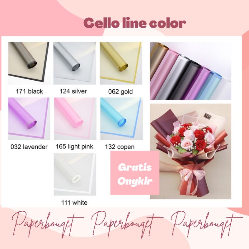

20 LEMBAR KERTAS CELLOPHANE /WAJIB ORDER SELONGSONGCELLOPHANE LINE COLOR ATAU DUS /KERTAS BUKET BUNGA /FLOWER WRAPPING PAPER/KERTAS BUKET BUNGA/KERTAS BUNGA ANTI AIR