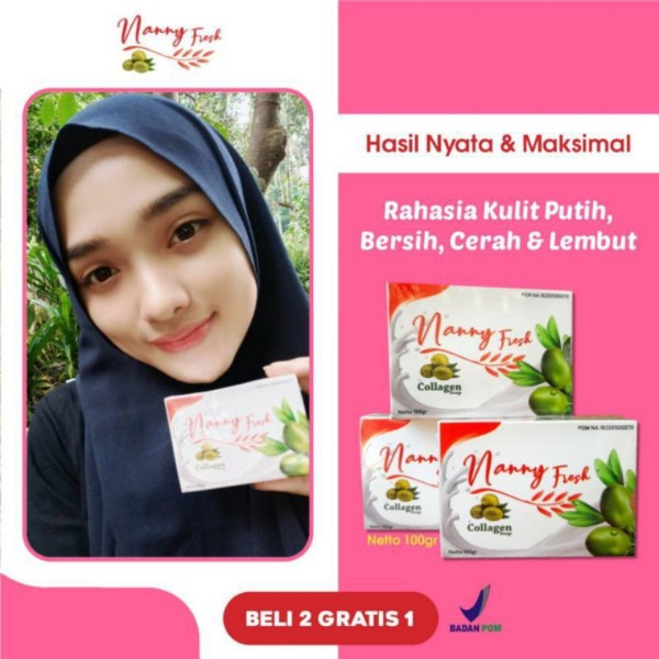 ✨COD✨NANNY FRESH sabun nanny fres sabun kedas beauty sabun obat jerawat collagen pemutih kulit wajah