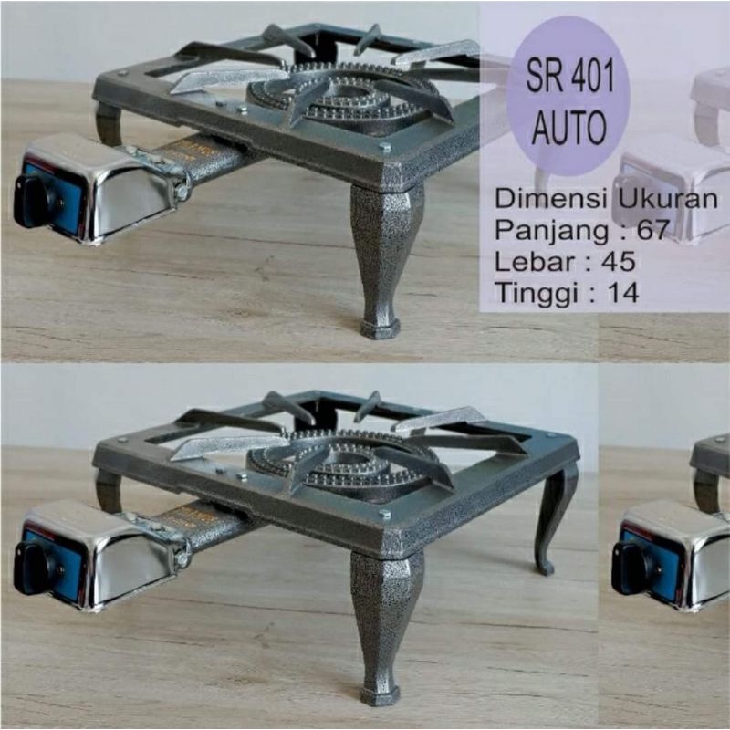 Kompor Cor 1 tungku sunrise sr 401 auto kompor cor kaki