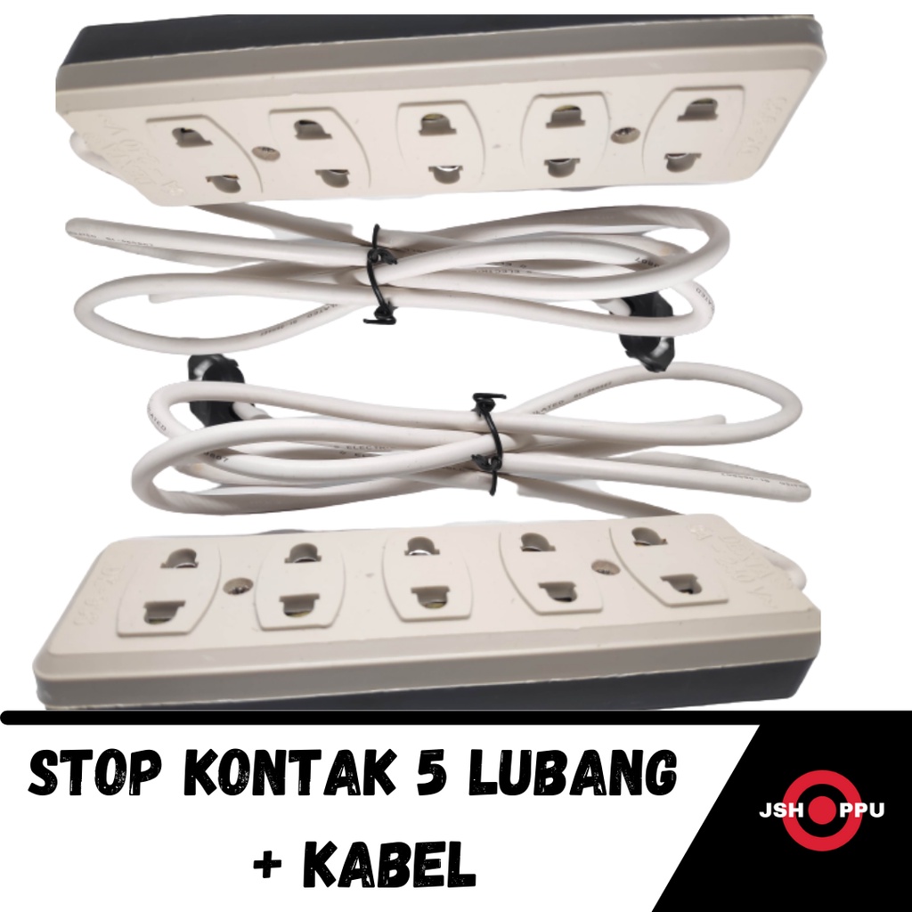 Kabel Olor Stop Kontak + Kabel 5 Lubang Colokan Kabel  COLOKAN LISTRIK