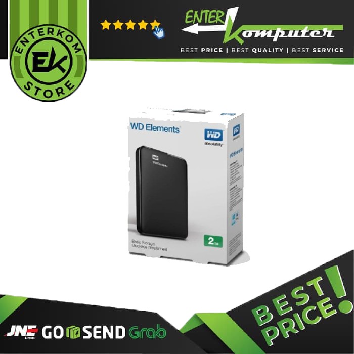 Harddisk WD Elements 2-5Inch 2TB - USB 3-0