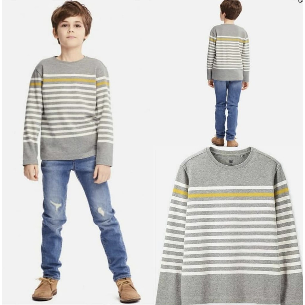  Uniqlo  Stripe T Shirt Sweater Kaos Anak Uniqlo  motif 