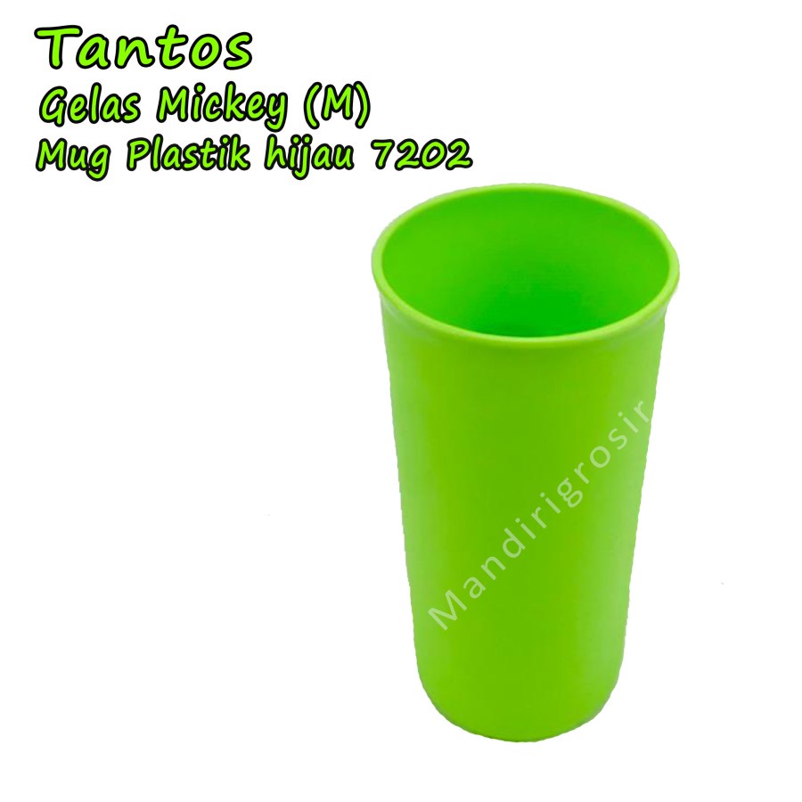 Gelas Mickey (M)*Tantos * Mug Plastik * Warna Hijau 7202