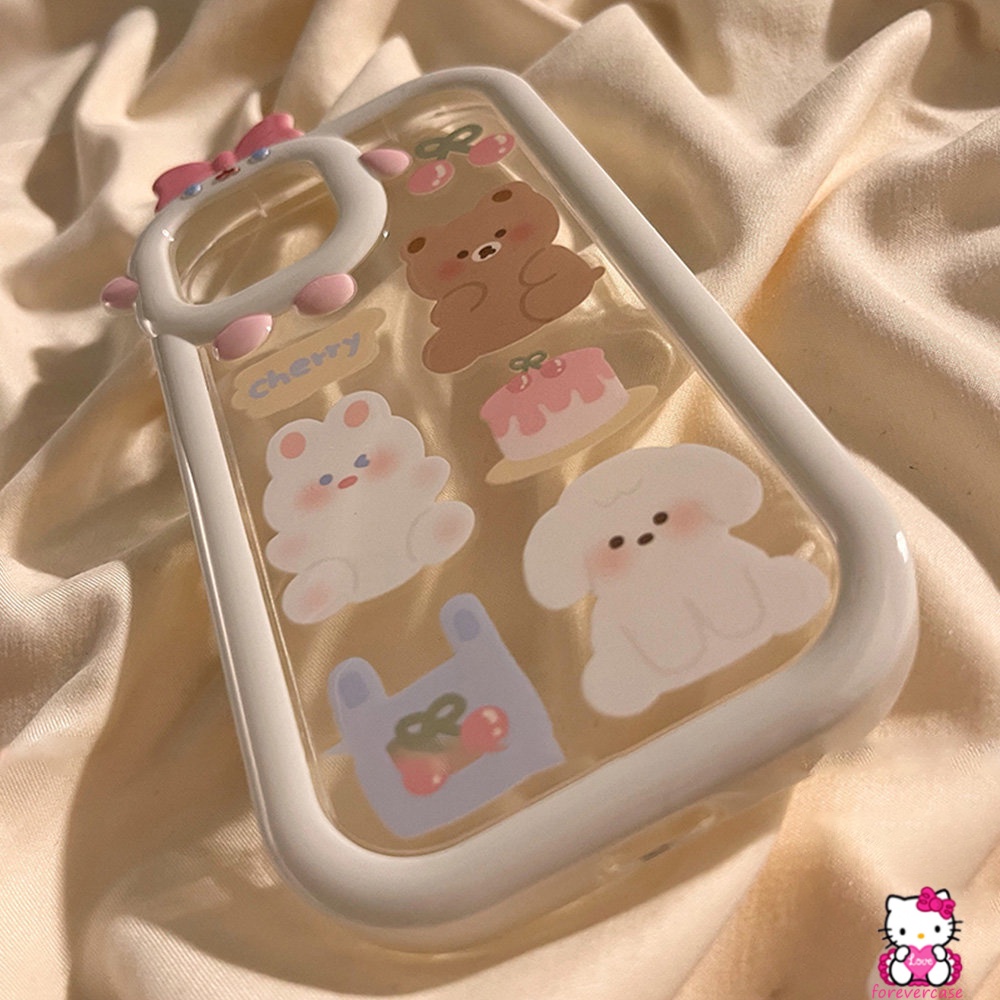 Soft Case Desain Kartun Monster Beruang 3D Untuk IPhone 12 13 14 11 Pro MAX 11 XR 7 8 6 6S Plus 14 Plus X XS MAX SE