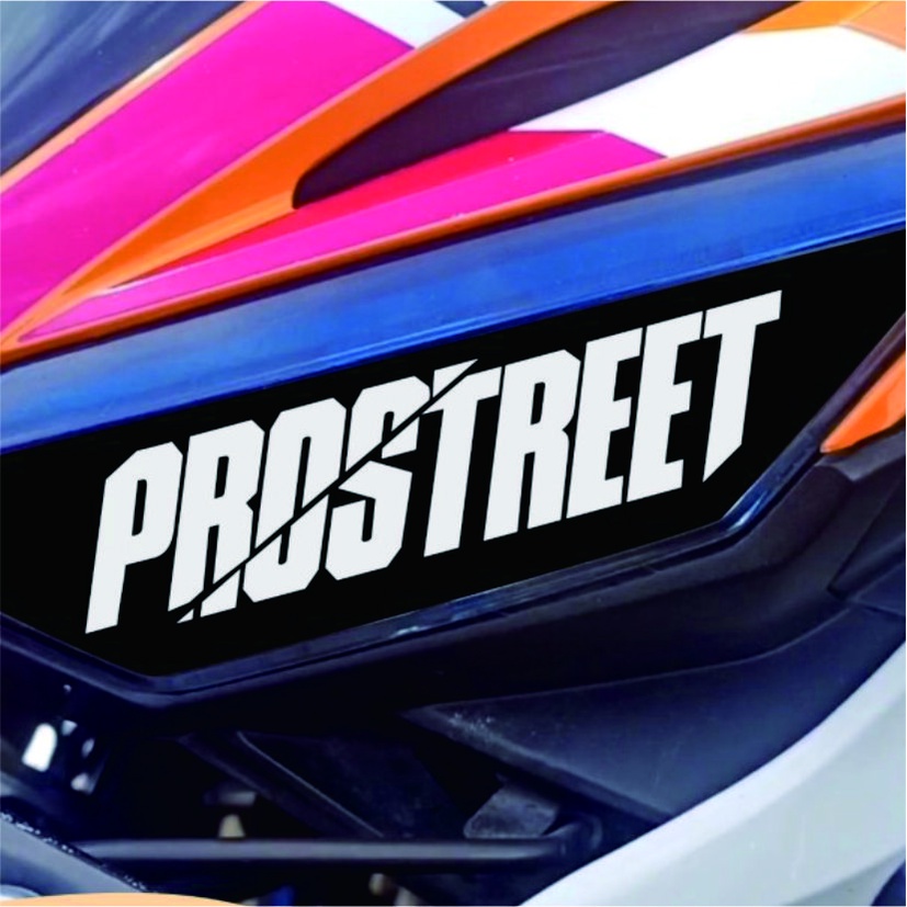 STIKER CUTTING PROSTREET MOTOR HELM MOBIL LOGO SPONSOR TERBARU KEREN MURAH HOLOGRAM SATU WARNA COD