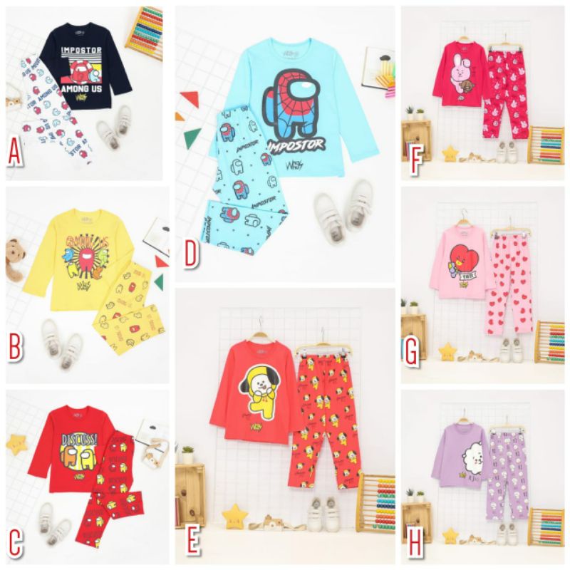 WHAS WHUS PAJAMAS CUTE BOY AMONG US & GIRL BT21