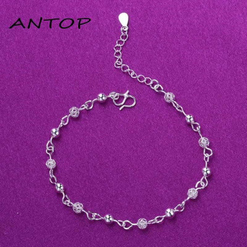 Gelang Kaki Sterling Silver 925 Gaya Korea Untuk Wanita Aksesoris Fashion ANTOP