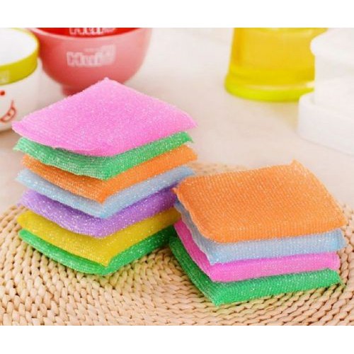 SPONS CUCI PIRING GELAS WARNA WARNI SPONGE SABUN SABUT PEMBERSIH WAJAN - 1 PC