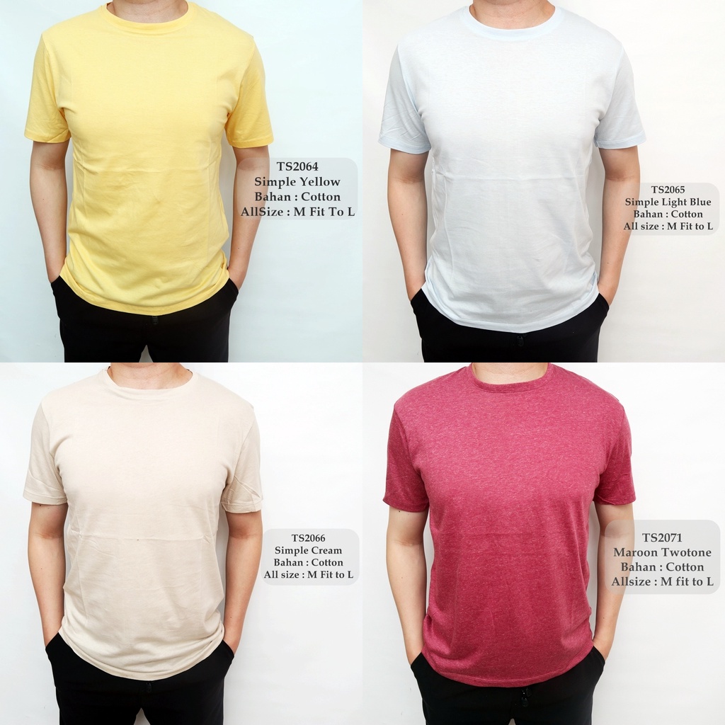 Kaos Polos Cowok / T-shirt Polos Fashion Pria / Baju Polos Distro Pria G506