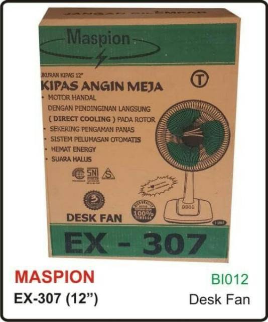 Kipas Angin Maspion Duduk EX 307 Baru Bergaransi Resmi