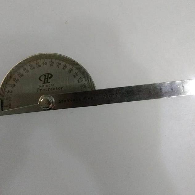

STOCK BARU!!..>.617MN Protactor busur derajat stainless alat ukur sudut penggaris sudut