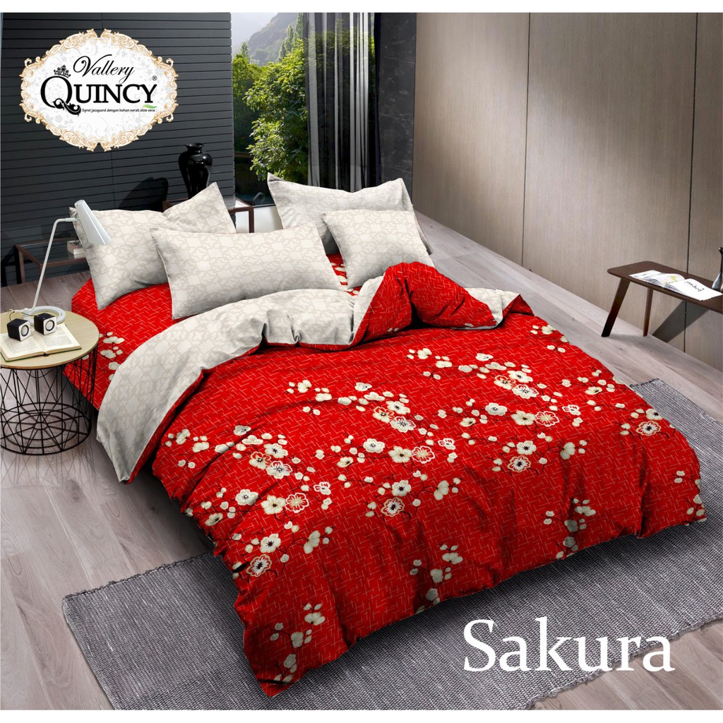 QUINCY VALLERY Sprei Tinggi 30 180x200 / 160x200 motif Aquatic Beryl Grisella Jihan Parker Haysel Lyra Monzula Vega - SP 180 160 T30 TBT