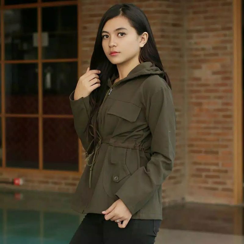 MERLIN PARKA HOODIE || JAKET SEMI PARKA CEWEK #MP