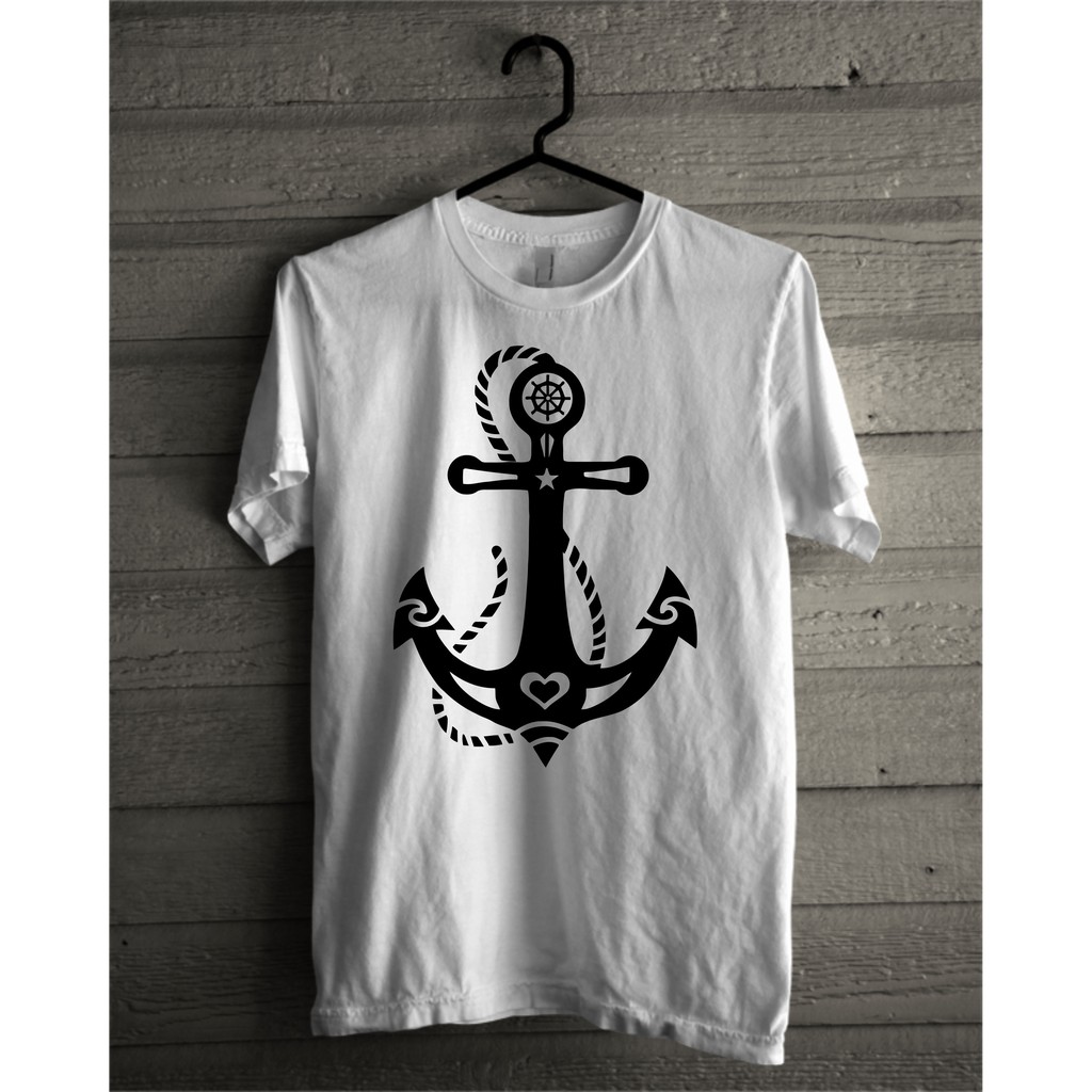 Kaos Pria Jangkar Kapal Keren