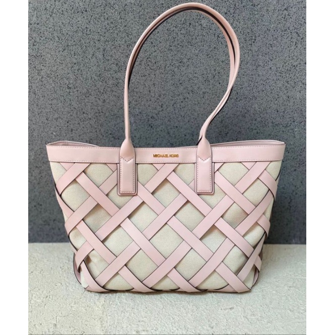 Michael kors sienna large tote powder blush/mk bag ori/tas mk authentic
