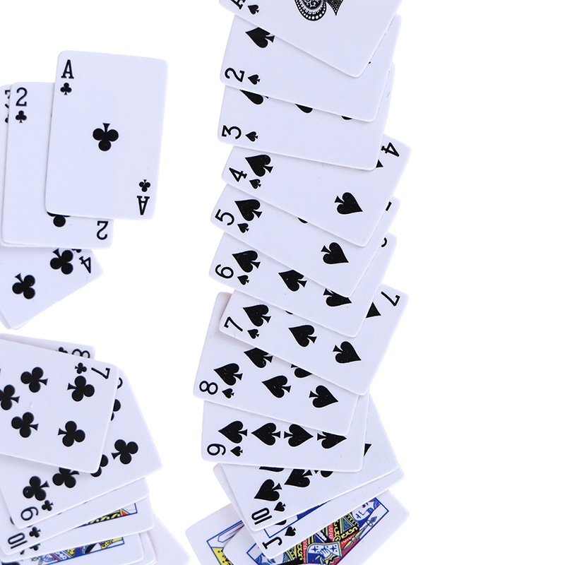 Miniatur Kartu poker Bahan Kertas Untuk Rumah Boneka 1: 12