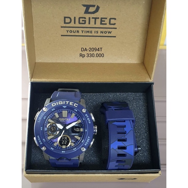 JAM TANGAN DIGITEC DG 2094 DG2094 PRIA/WANITA DUAL TIME FREE TALI ORIGINAL