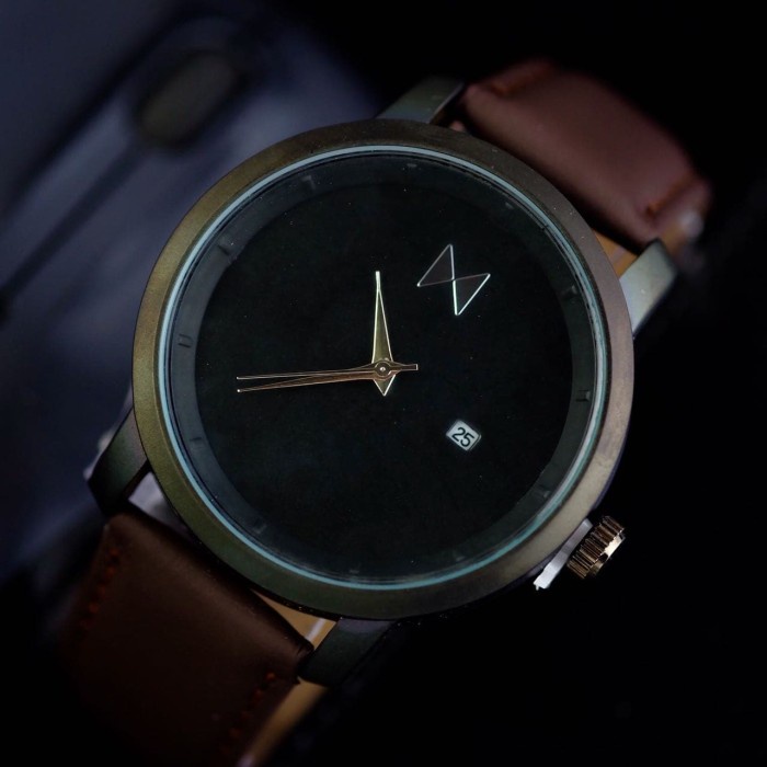 Jam Tangan Pria Watch COD Keren Fashion Murah Terbaru K3C3 JAM TANGAN PRIA MVMT TANGGAL KULIT DARK B