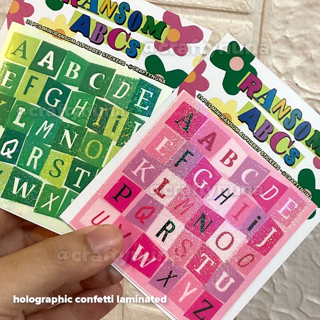 (CNDS02) Mini Ransom Alphabet deco sticker kpop hias poca pc photocard stiker