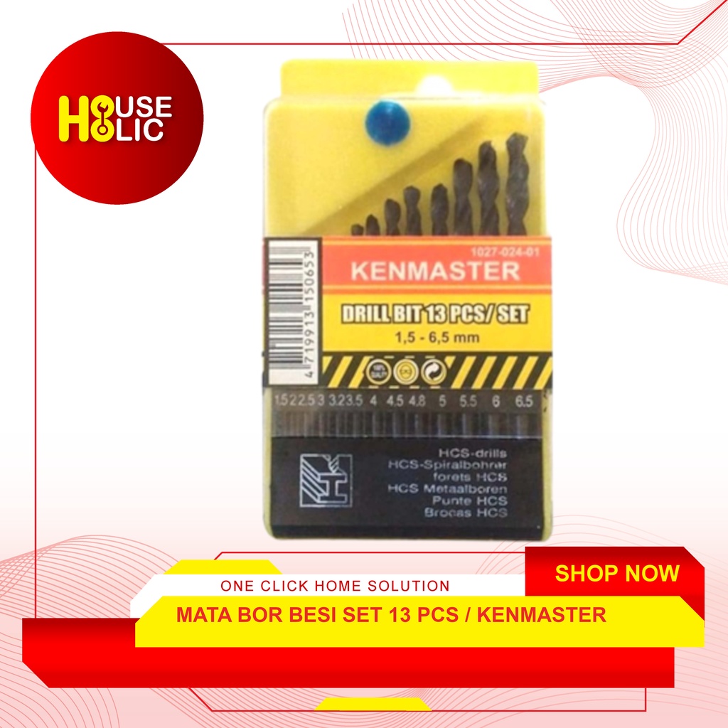 Mata Bor Besi Set 13 Pcs / Drill Bit Set Kenmaster