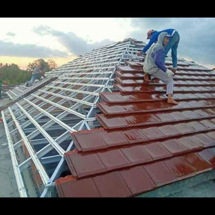 BAJA RINGAN ATAP GENTENG KERAMIK KANMURI FULL FLAT NATURAL SFD5436WE