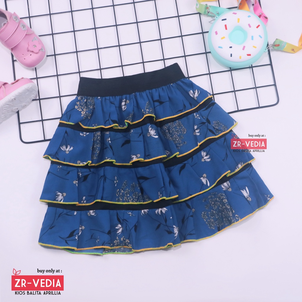 Rok Tumpuk Motif uk 1-9 Tahun / Skirt Pendek Polos Lucu Grosir Cewek Rok Anak Perempuan Cewek Murah