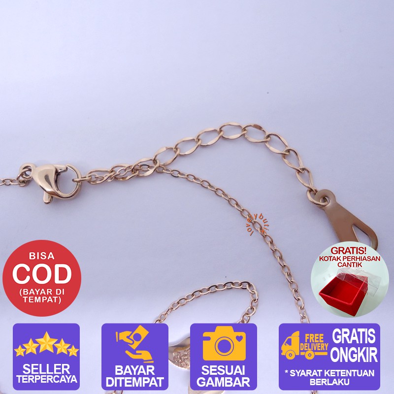 Lovelybutik Kalung Titanium Wanita Anti Karat Brenda Kalung Titanium Dengan Liontin Kupu-Kupu